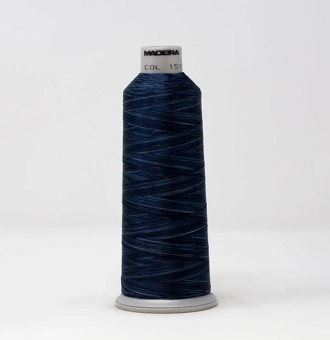 Madeira Polyneon 1519 Multi Blue Embroidery Thread 5500 Yards