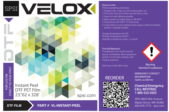 Velox Instant Peel DTF Film 23.6" x 328' Roll